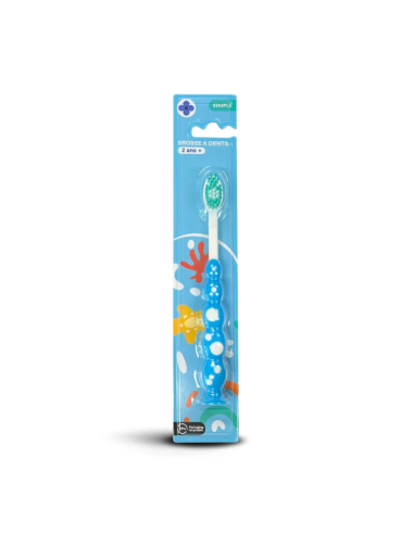 Brosse à dents unitaire enfant - Bleu