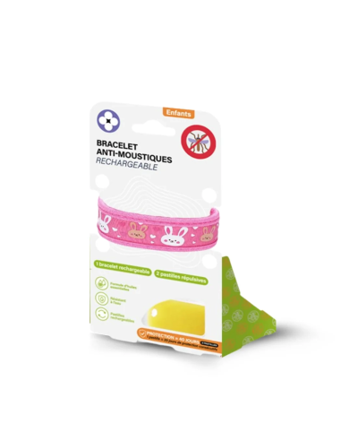 Bracelet anti-moustiques enfants rose