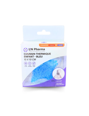 Coussin thermique enfant – bleu 10 x 10 cm