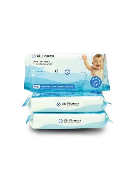 TRIPACK Lingettes bébé à eau L2N